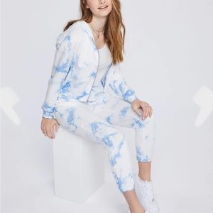 NWT Splendid Sundown blue tie dye playa joggers- size S